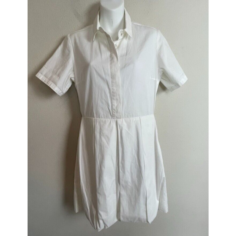 A.C.E White Vented Open Back Mini Dress Size S Short Sleeves